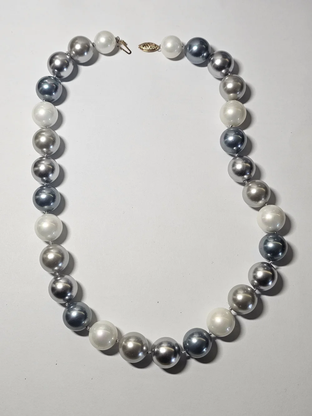 14k Gold Multi Colored Pearl Necklace